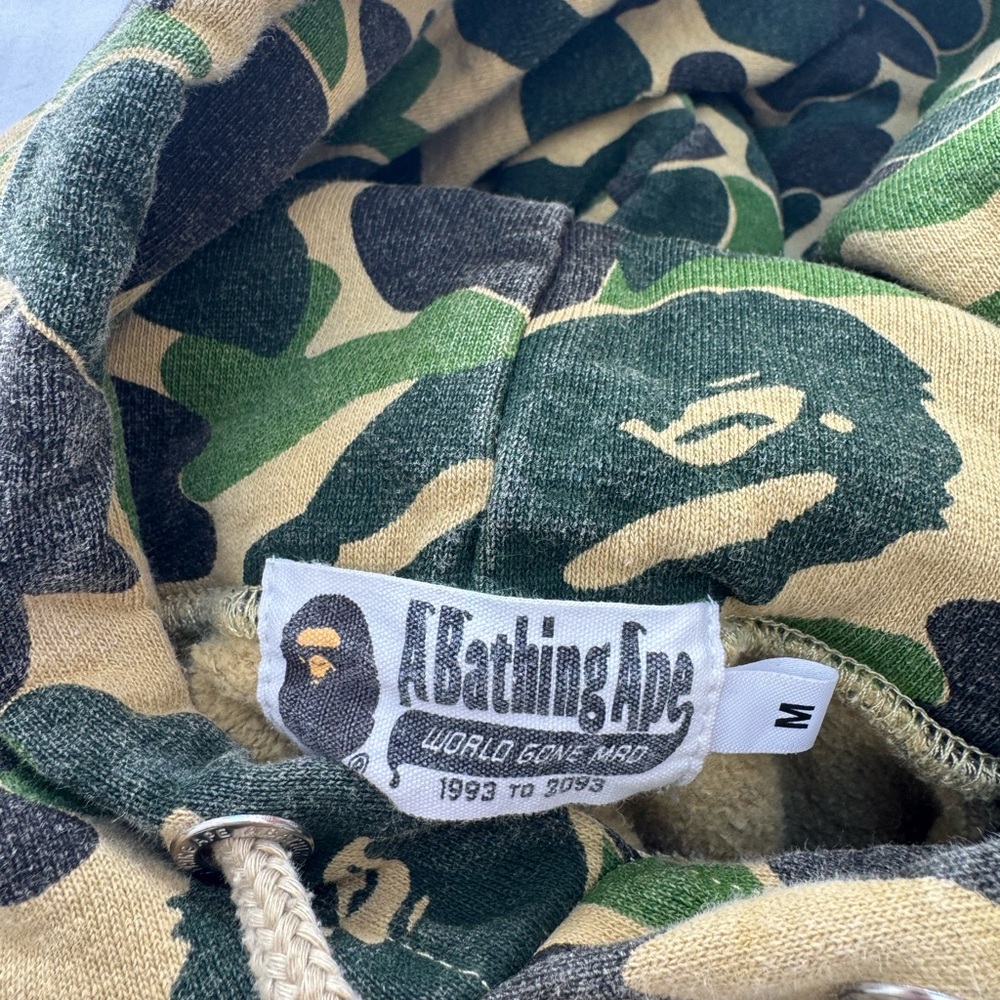 A Bathing Ape Green Camouflage Hoodie - Picture 3 of 3
